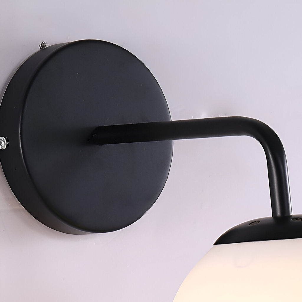 Modern Retro Rippled Glass Sphere Wall Light