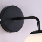 Modern Retro Rippled Glass Sphere Wall Light