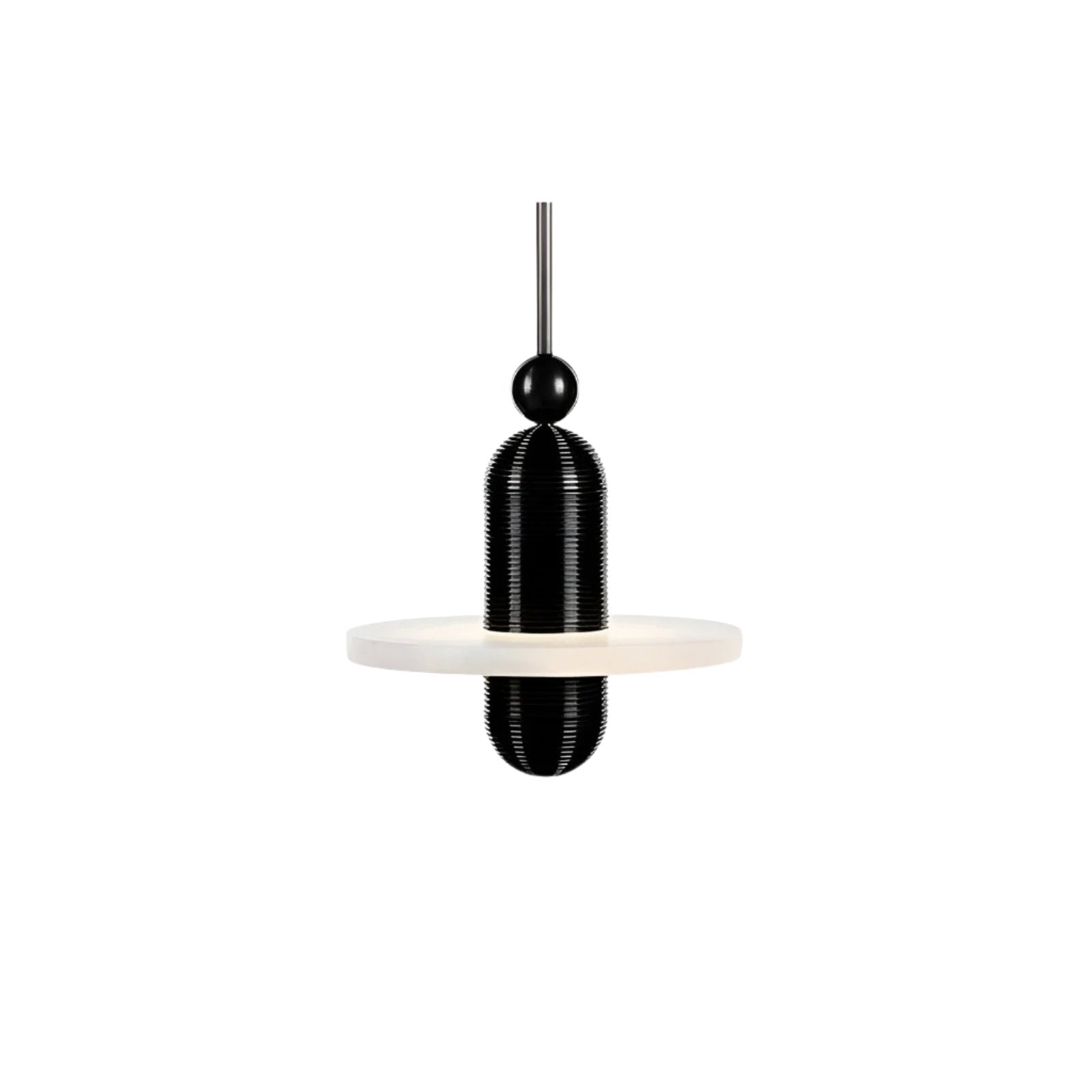Modern Iron Alabaster Disc Minimalist Pendant Light
