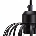 Retro Industrial Black Metal Trio Pendant Light