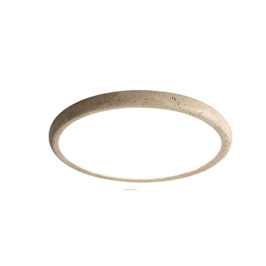 Travertine Japanese Style Round Ceiling Light