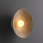 Retro Ceramic Style Resin Round Japandi LED Wall Light