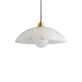 Modern Alabaster Dome Pendant Light