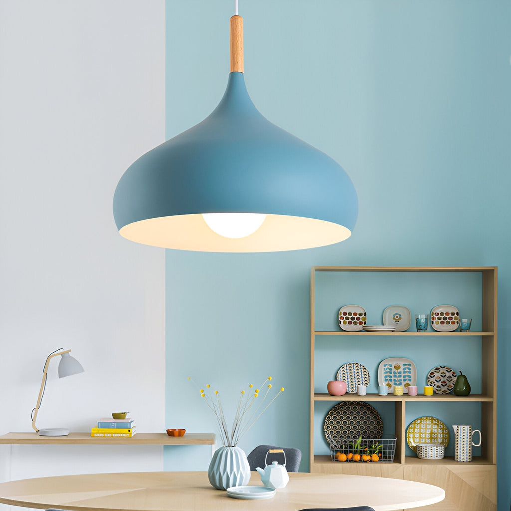 Nordic Wood Macaroon Pendant Light