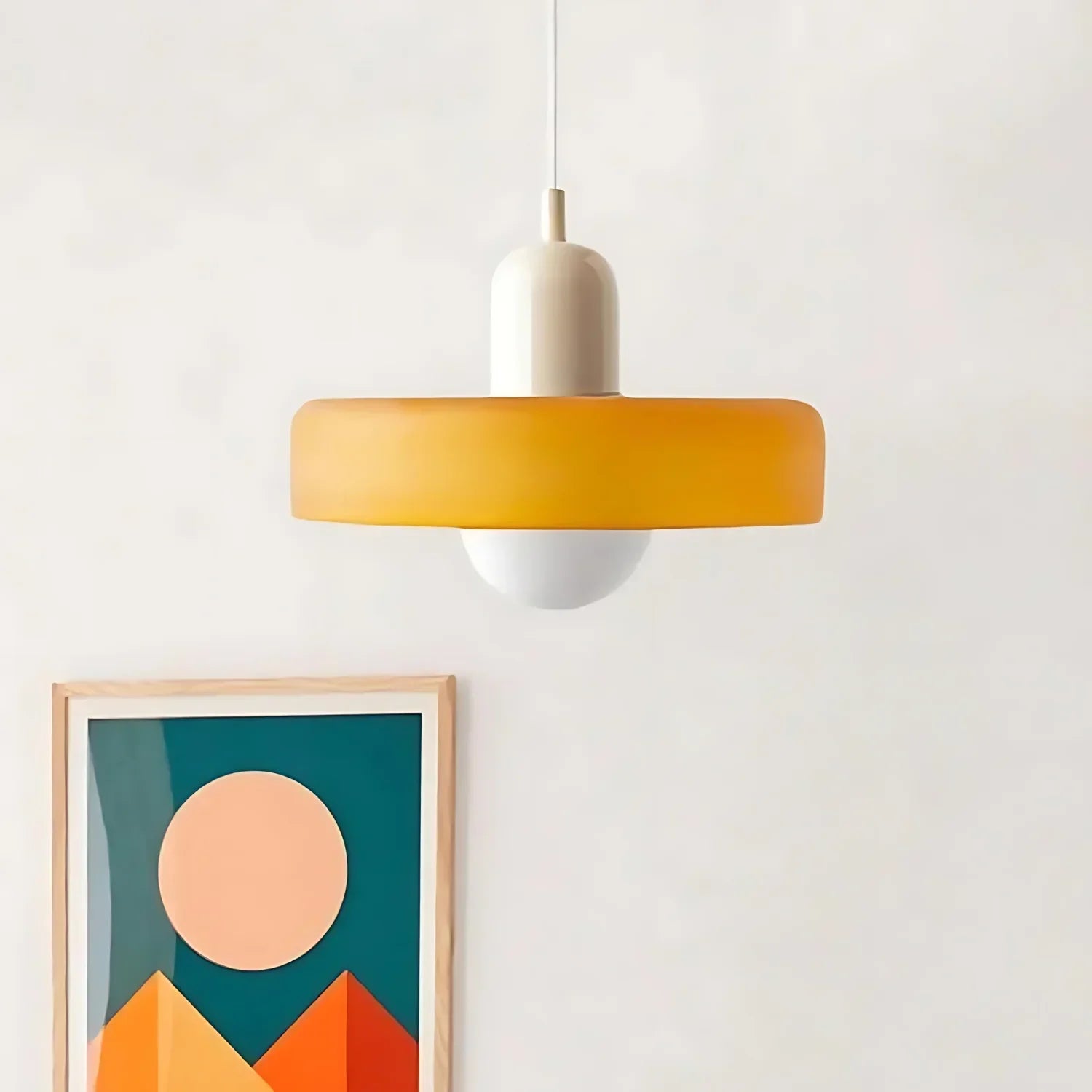 Luminous Halo Modern Glass Pendant Light