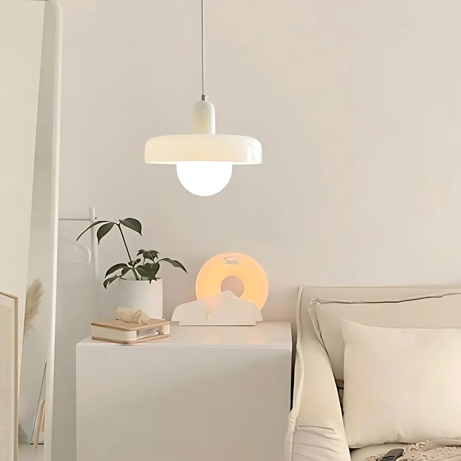 Luminous Halo Modern Glass Pendant Light