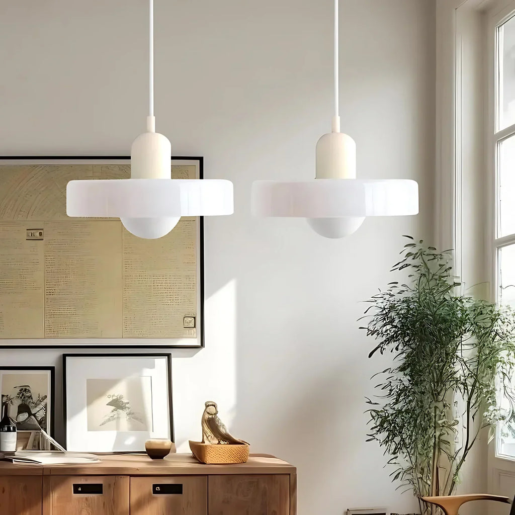 Luminous Halo Modern Glass Pendant Light