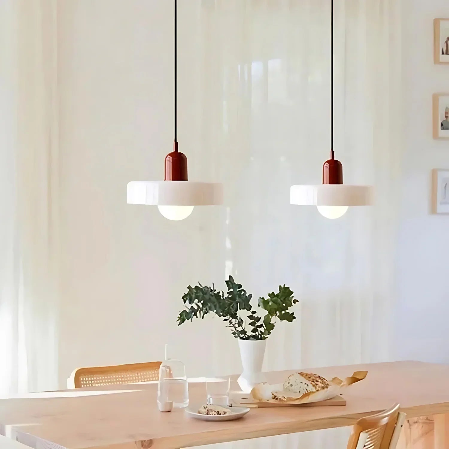 Luminous Halo Modern Glass Pendant Light