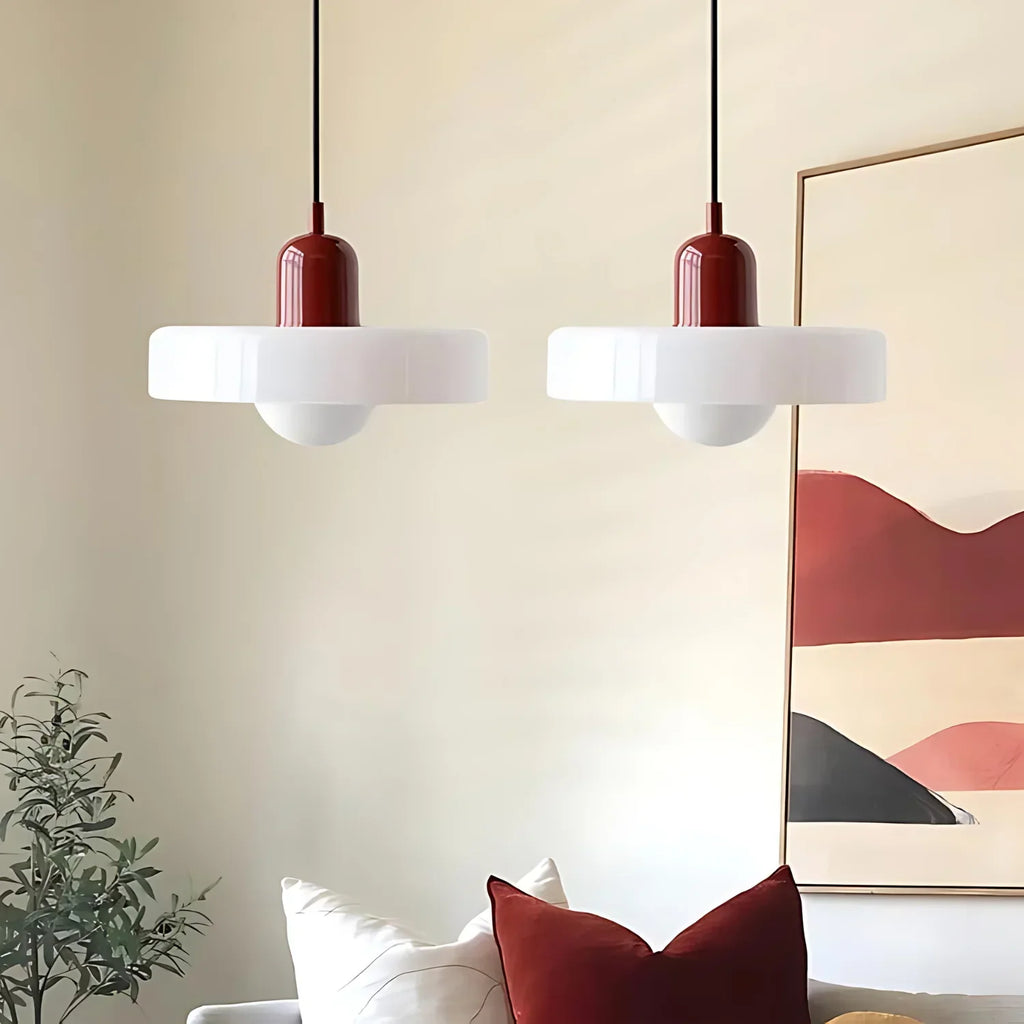 Luminous Halo Modern Glass Pendant Light
