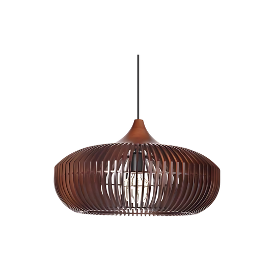 The Halo of Zen Japandi Wood Pendant Light