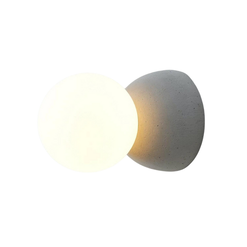 Circle of Light Travertine Cement Wall Light