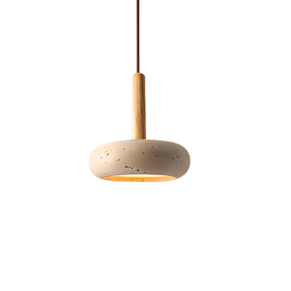 Tivoli's Enchanting Oval Travertine Ceiling Lamp