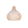 Breezy White Elegance Natural Rattan Pendant Light