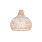 Breezy White Elegance Natural Rattan Pendant Light