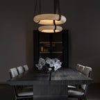 Halo Minimalist Alabaster Ring Pendant Light