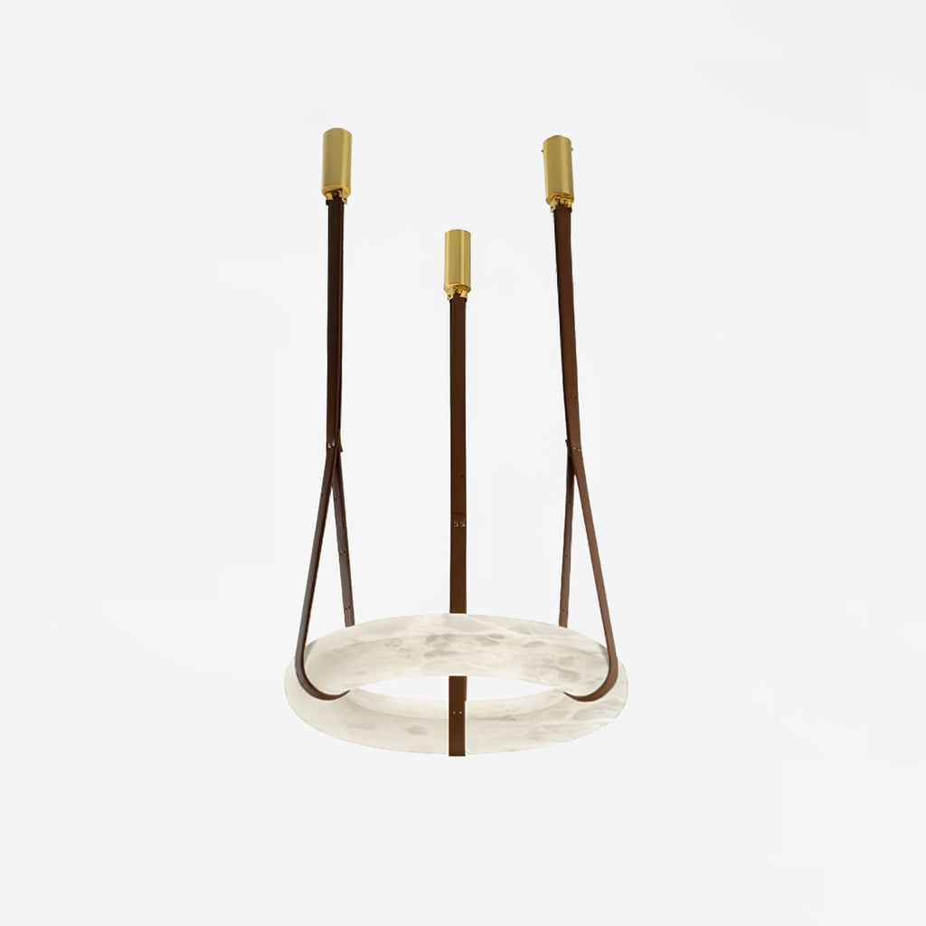 Halo Minimalist Alabaster Ring Pendant Light