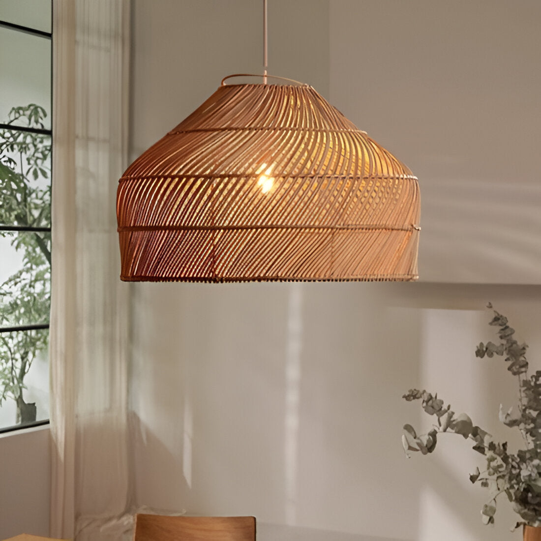 Cocoa Cane Rattan Pendant Light