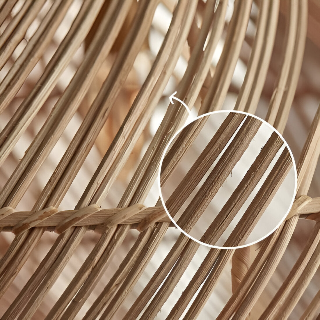 Cocoa Cane Rattan Pendant Light