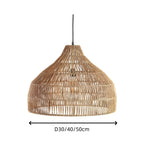Boho Style Woven Handmade Rattan Pendant Light
