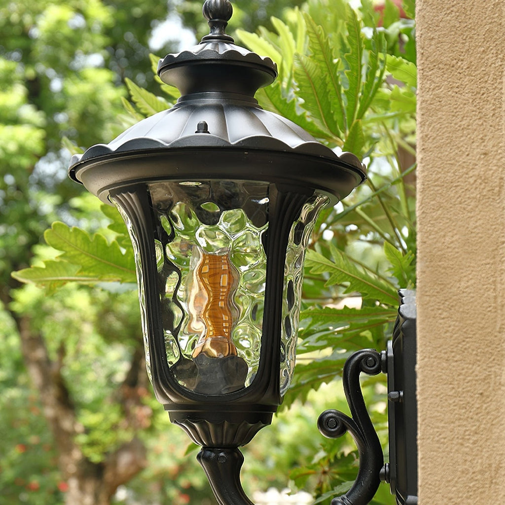 Velar Retro Frosted Glass Outdoor Wall Light