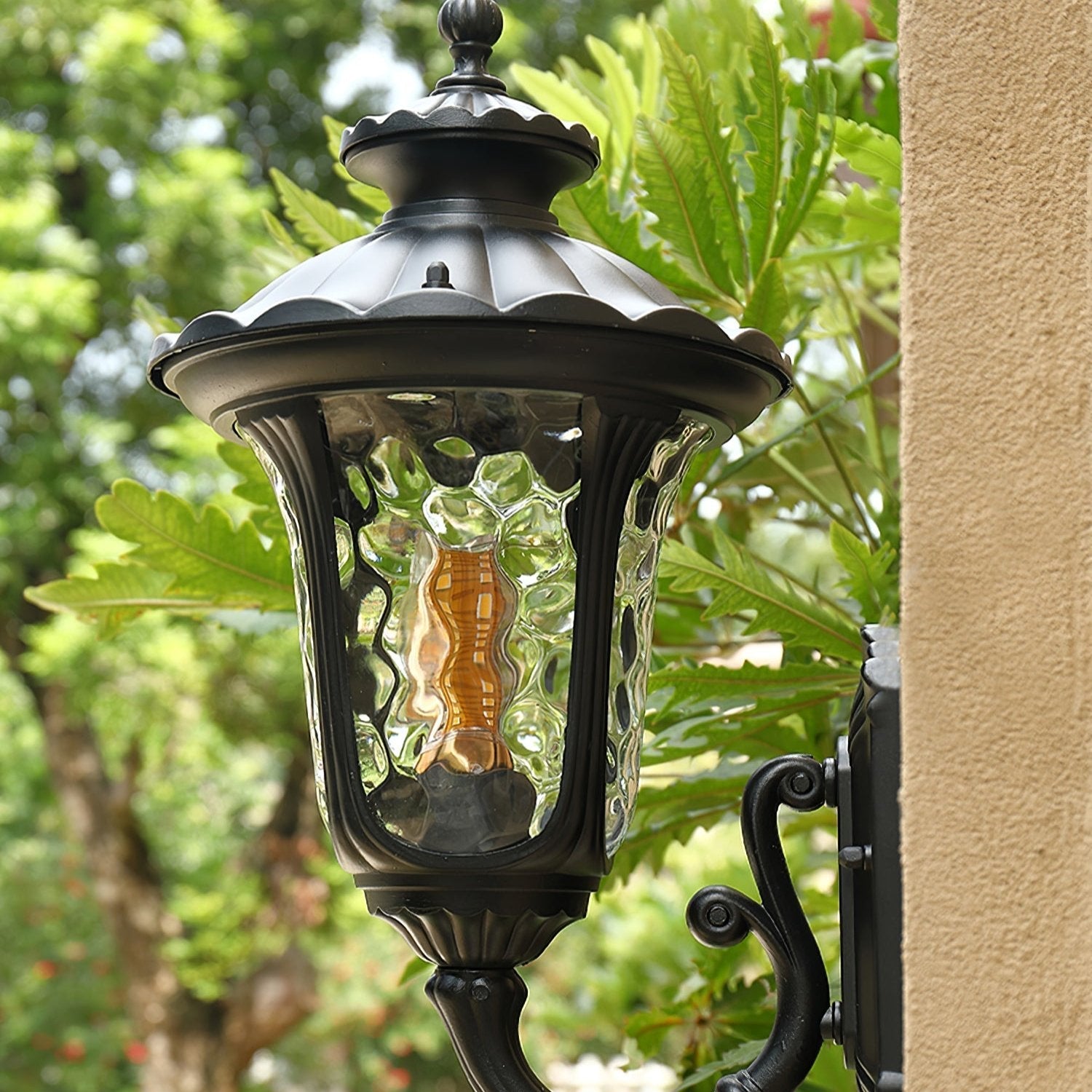 Velar Retro Frosted Glass Outdoor Wall Light