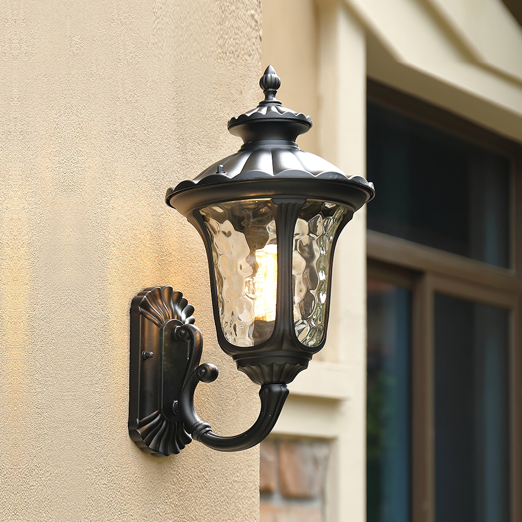 Velar Retro Frosted Glass Outdoor Wall Light