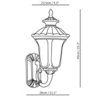 Velar Retro Frosted Glass Outdoor Wall Light