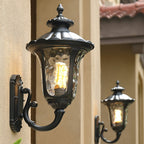 Velar Retro Frosted Glass Outdoor Wall Light