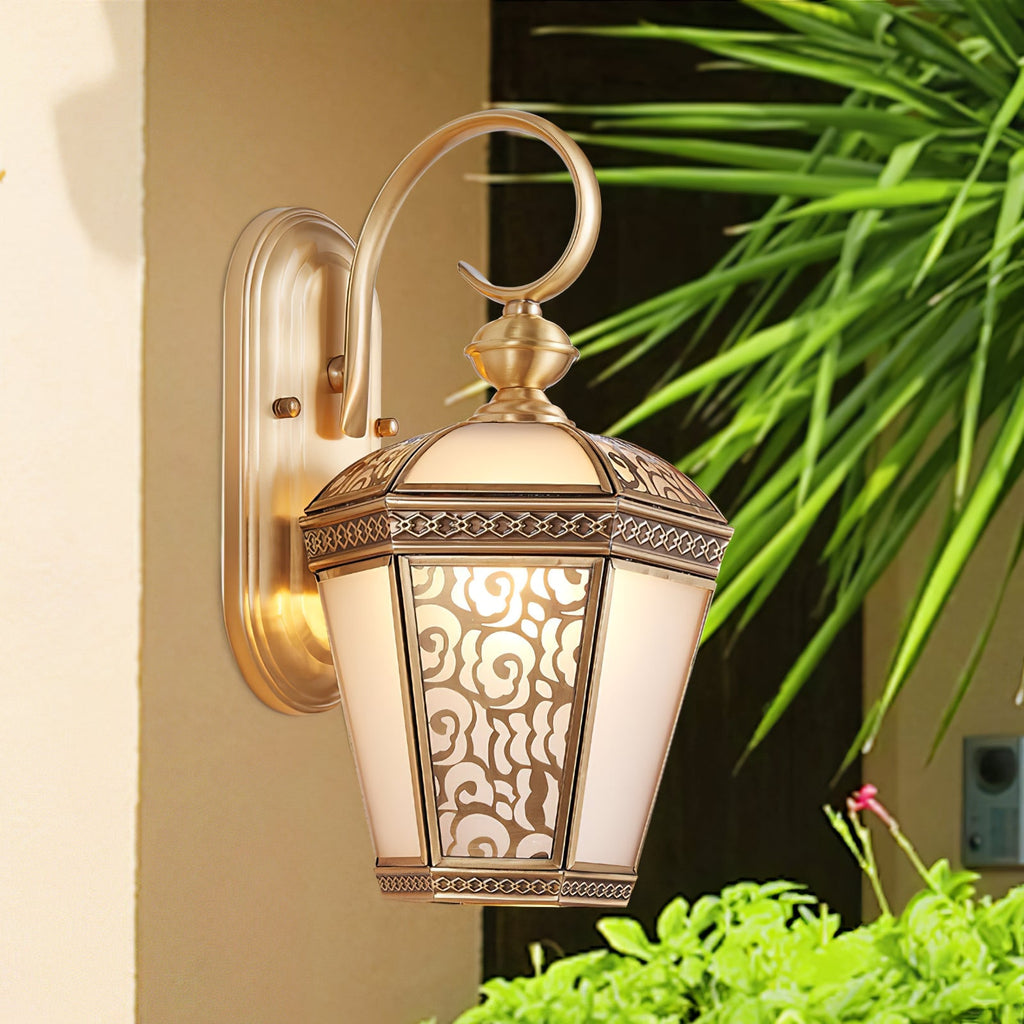 Retro Palace Pattern Outdoor Wall Light