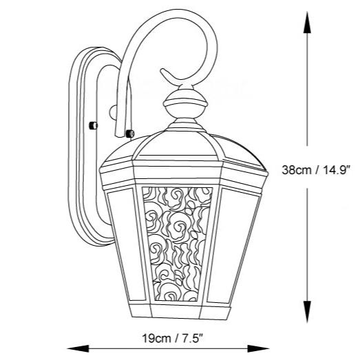 Retro Palace Pattern Outdoor Wall Light