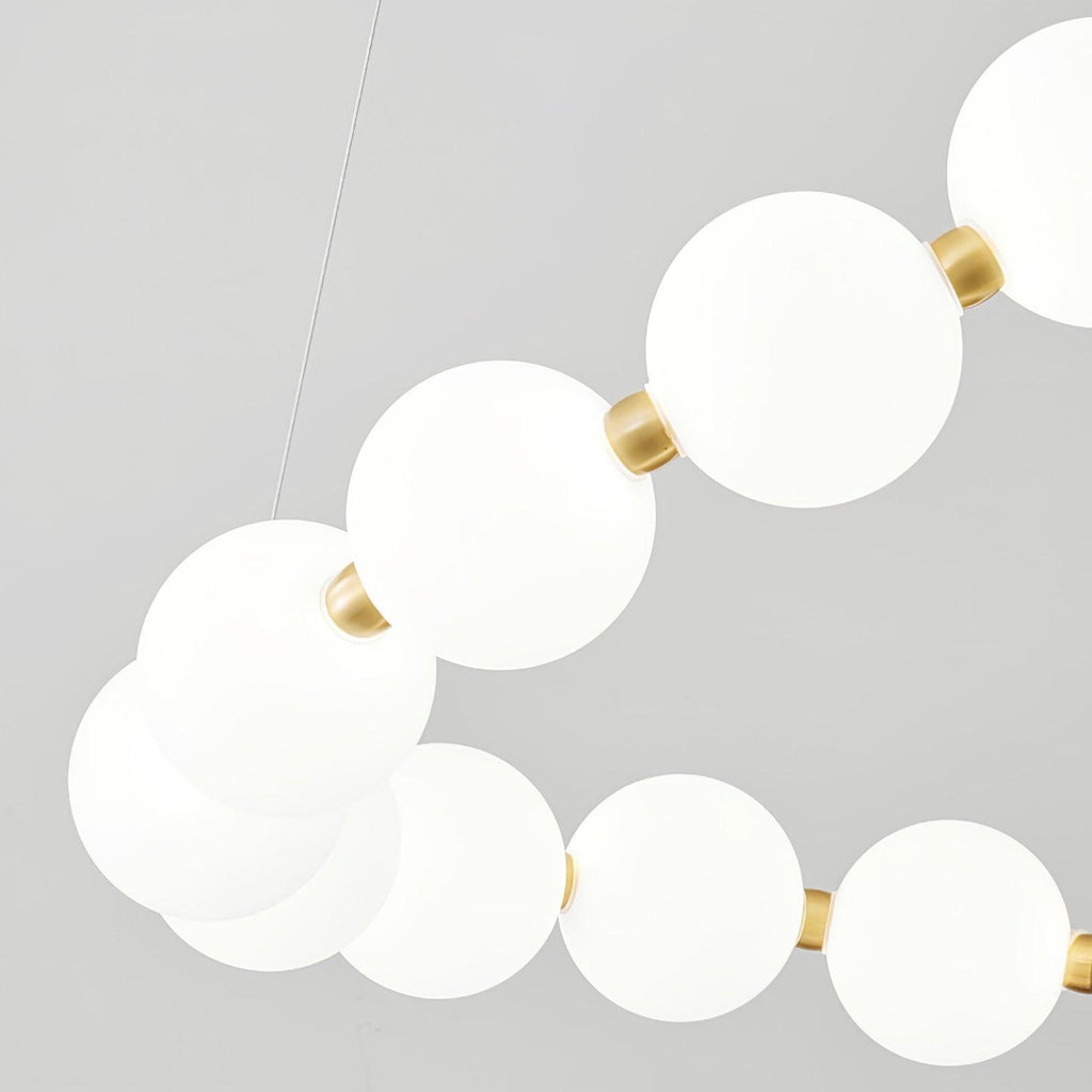 Pearl Glam Brass Acrylic Chandelier
