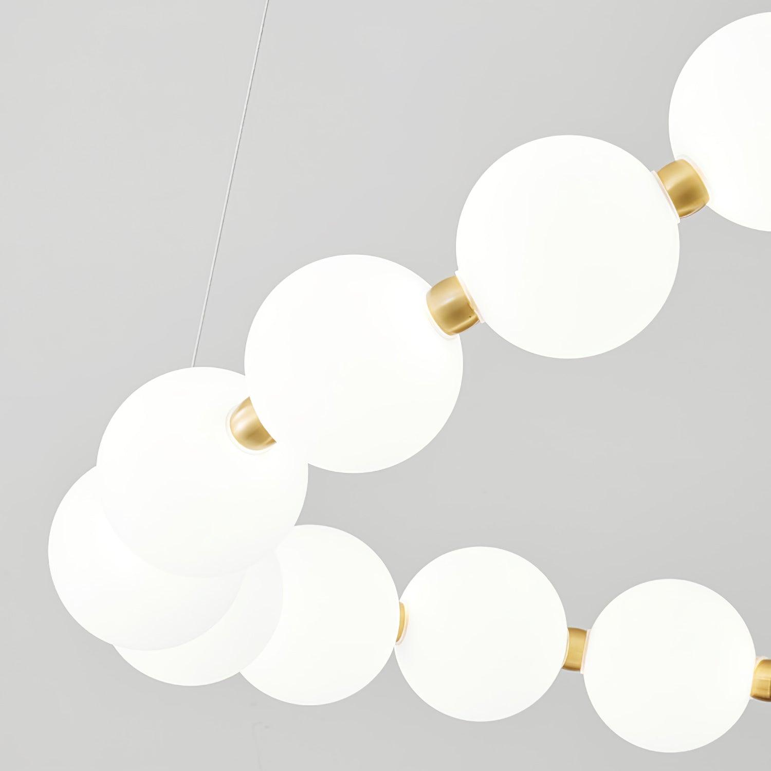 Pearl Glam Brass Acrylic Chandelier