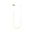 Pearl Glam Brass Acrylic Chandelier