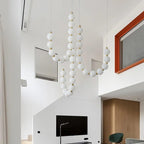 Pearl Glam Brass Acrylic Chandelier