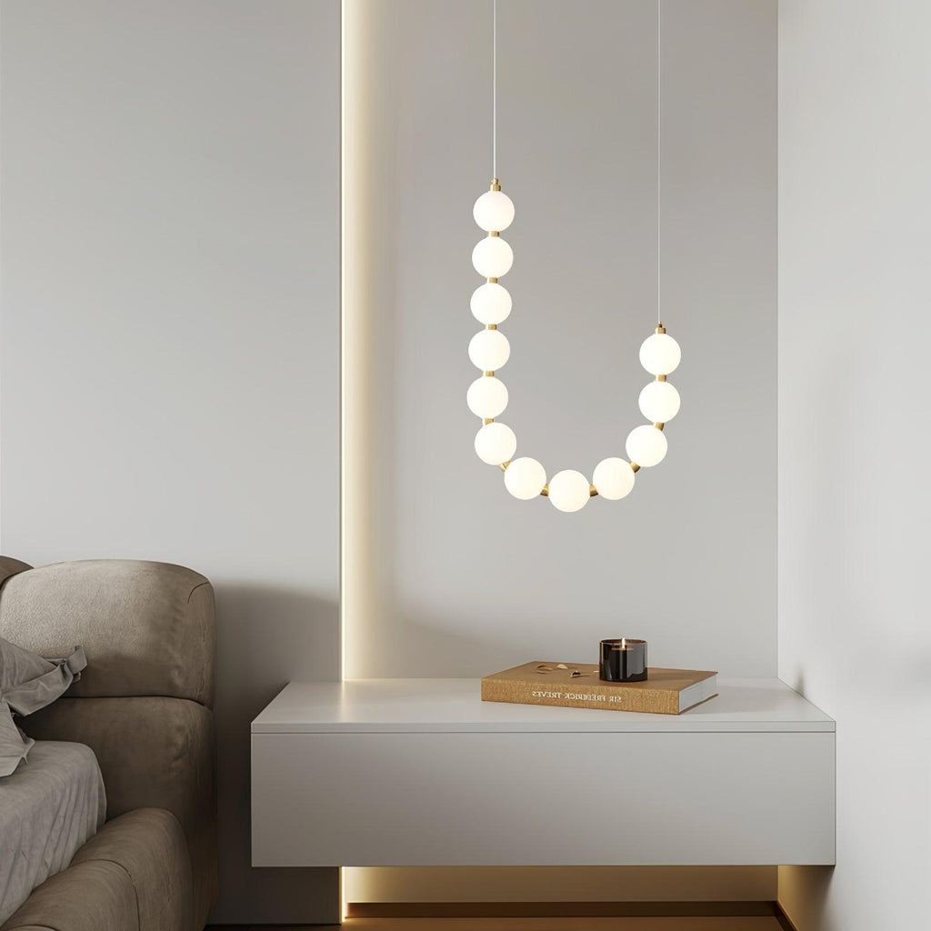 Pearl Glam Brass Acrylic Chandelier