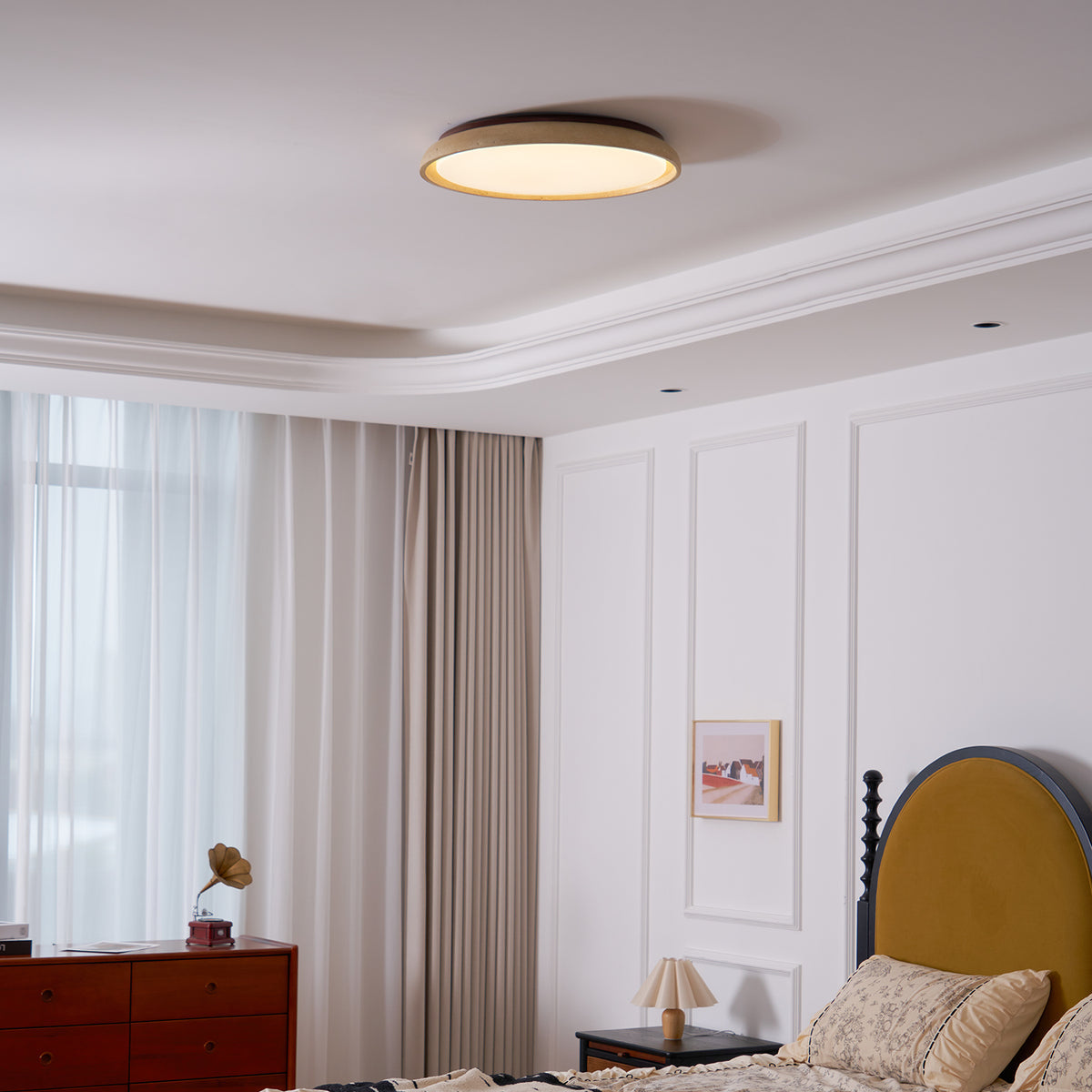 Aveline Modern Natural Travertine Ceiling Light