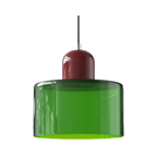 Nordic Iron Body Two-Tone Glass Pendant Light