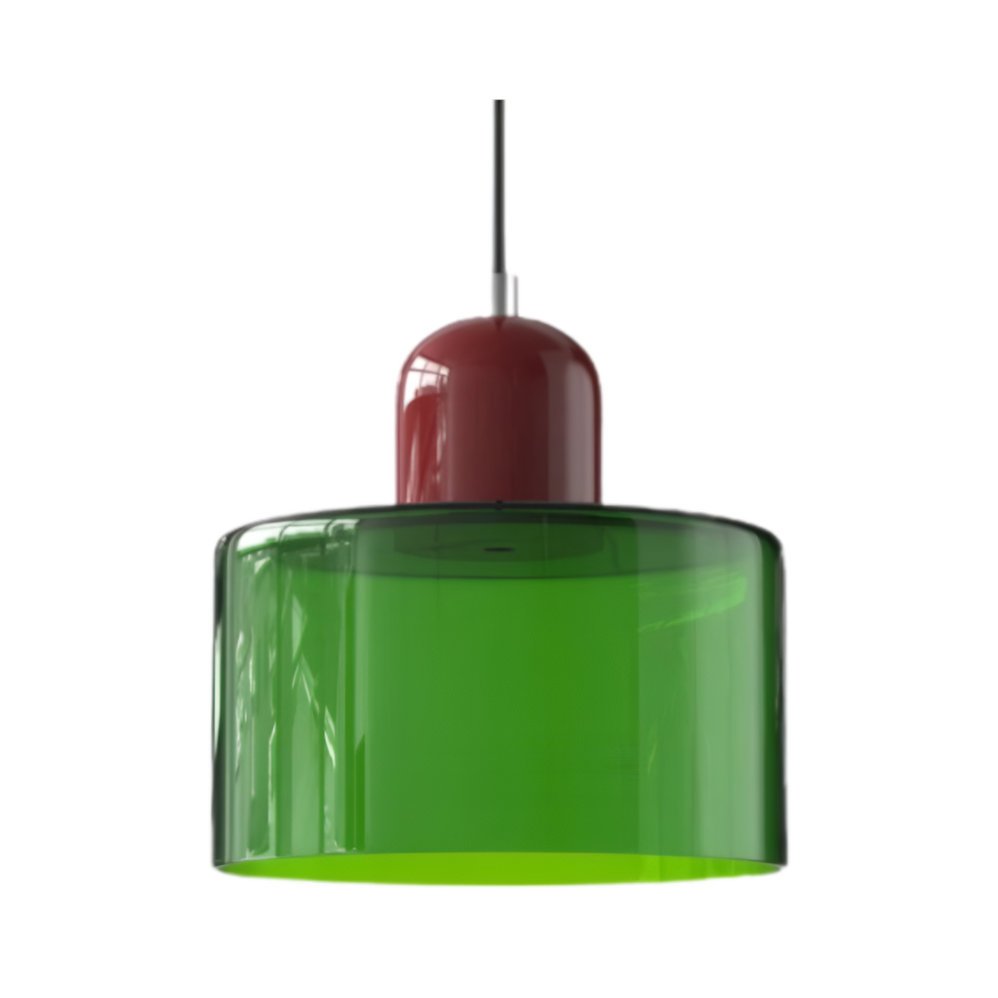 Nordic Iron Body Two-Tone Glass Pendant Light