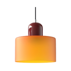 Nordic Iron Body Two-Tone Glass Pendant Light