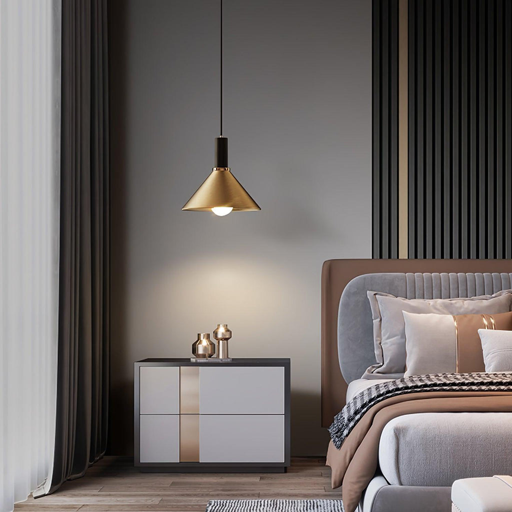 Juno Cone Modern Brass Pendant Light