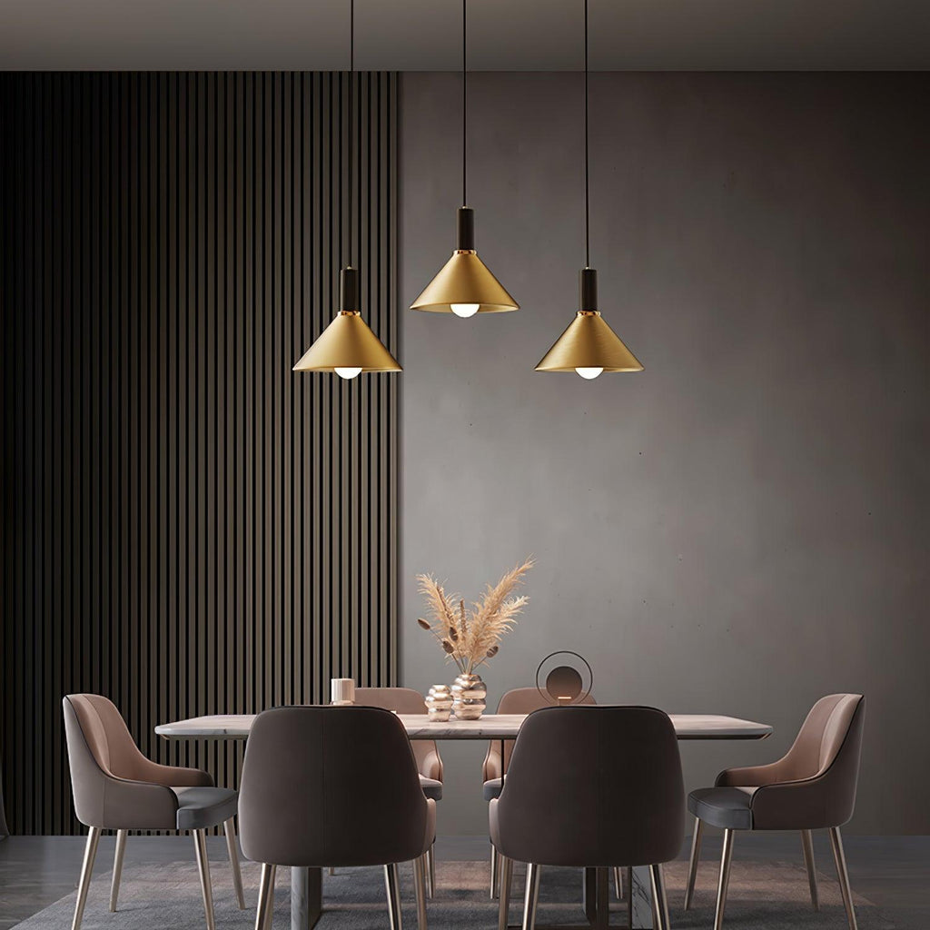 Juno Cone Modern Brass Pendant Light