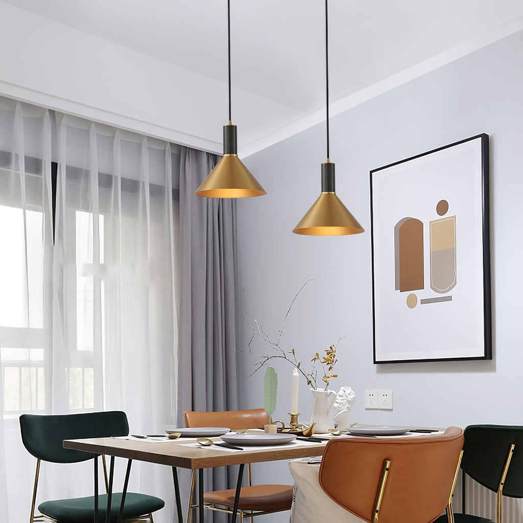 Juno Cone Modern Brass Pendant Light