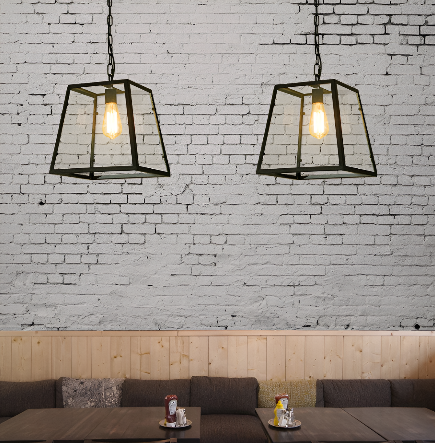 Arlo Retro Industrial Glass Pendant Light