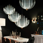 Radiant Wirelight Sculptural Japandi Metal Pendant Light