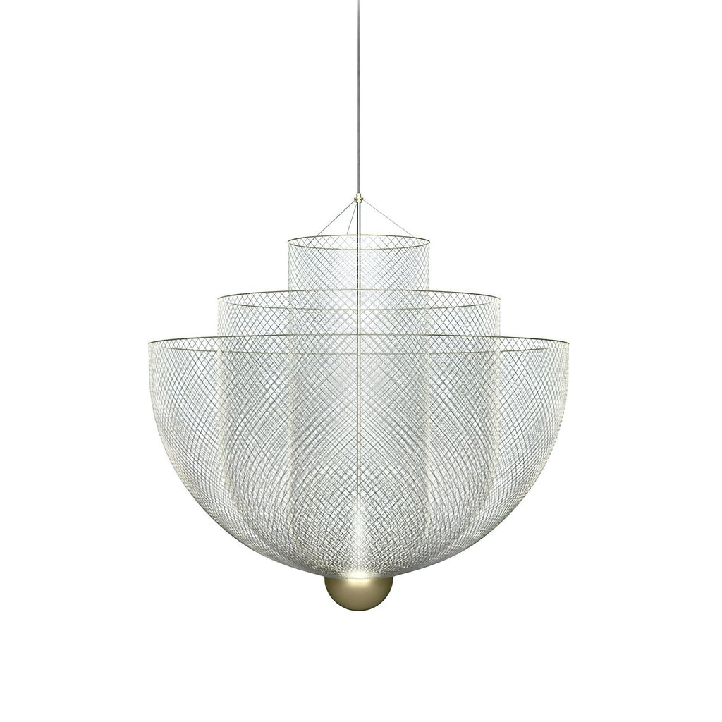Radiant Wirelight Sculptural Japandi Metal Pendant Light