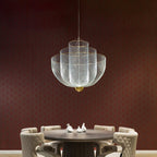 Radiant Wirelight Sculptural Japandi Metal Pendant Light