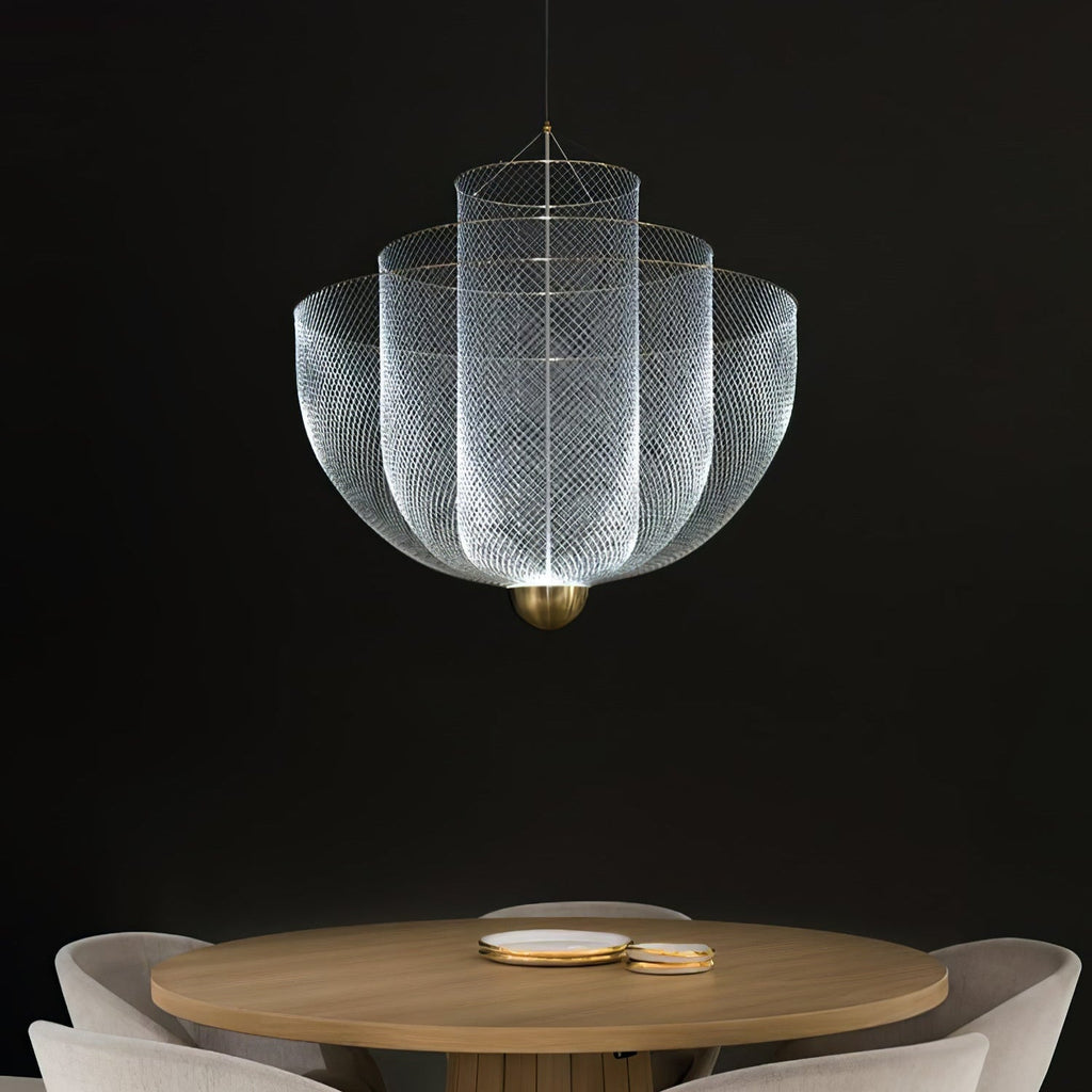 Radiant Wirelight Sculptural Japandi Metal Pendant Light