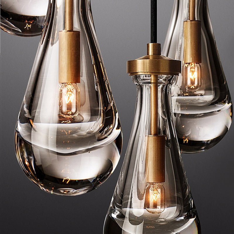 Celara Raindrop Linear Glass Chandelier