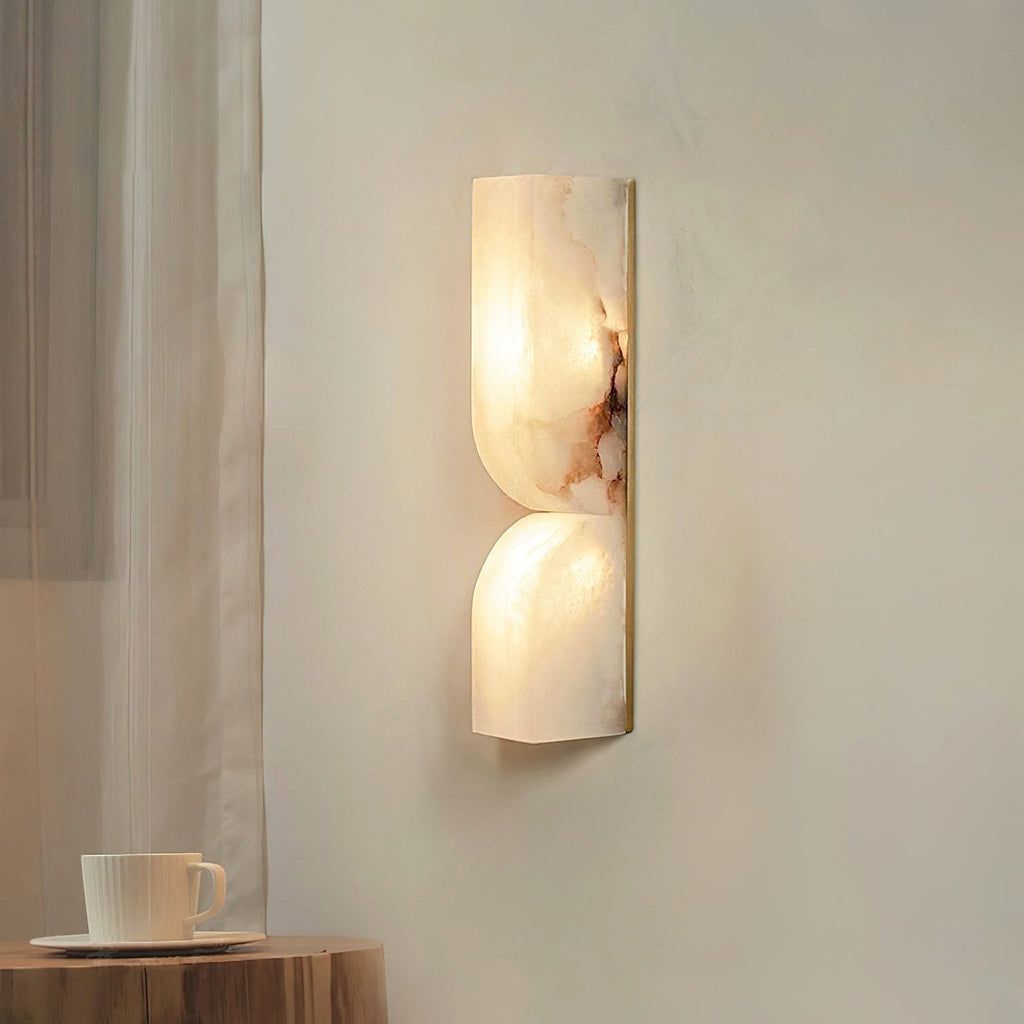 Modern Rectangular Alabaster Essence Wall Light