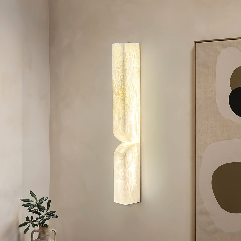 Modern Rectangular Alabaster Essence Wall Light